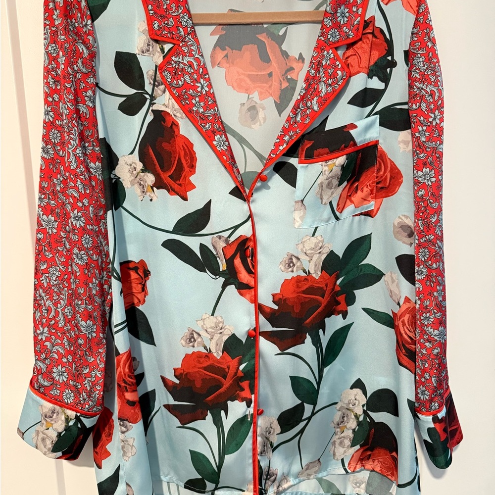 Alice + Olivia Keir Piped silk